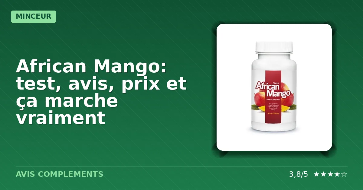 Boîte du complément alimentaire African Mango