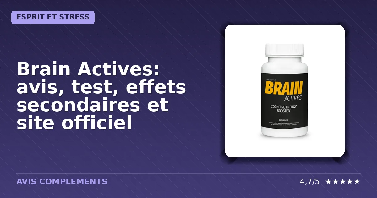 Boîte du complément alimentaire Brain Actives