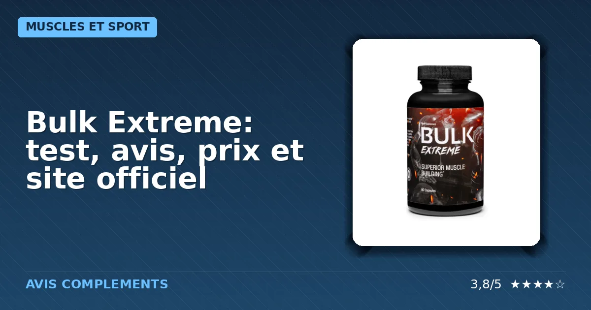 Boîte du complément alimentaire Bulk Extreme
