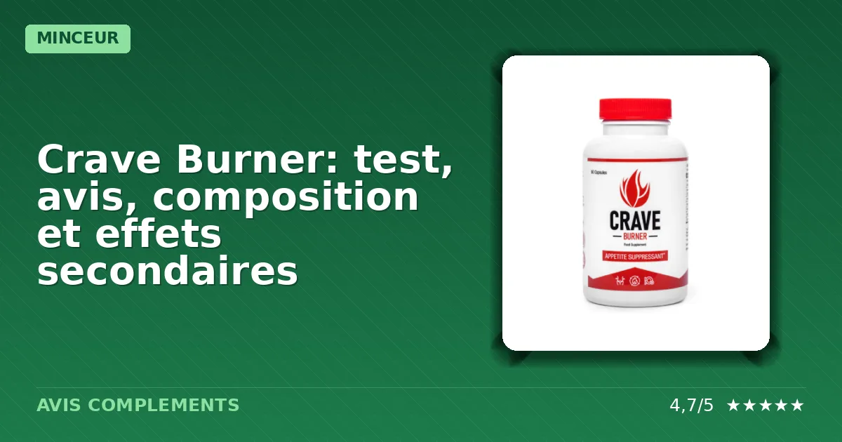 Packshot du complément alimentaire minceur Crave Burner en boîte.