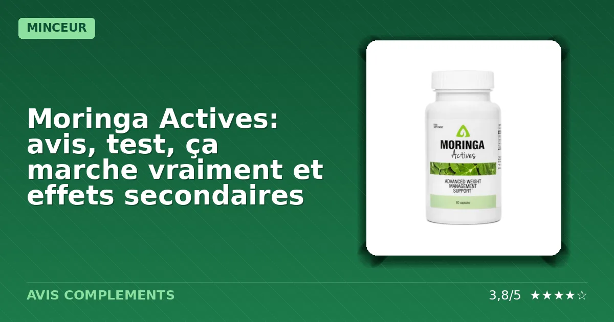 Boîte contenant des gélules du complément alimentaire Moringa Actives