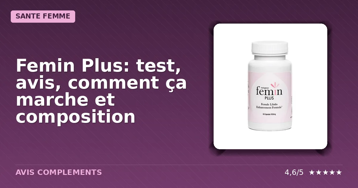 Boîte du complément alimentaire Femin Plus destinée au bien-être féminin