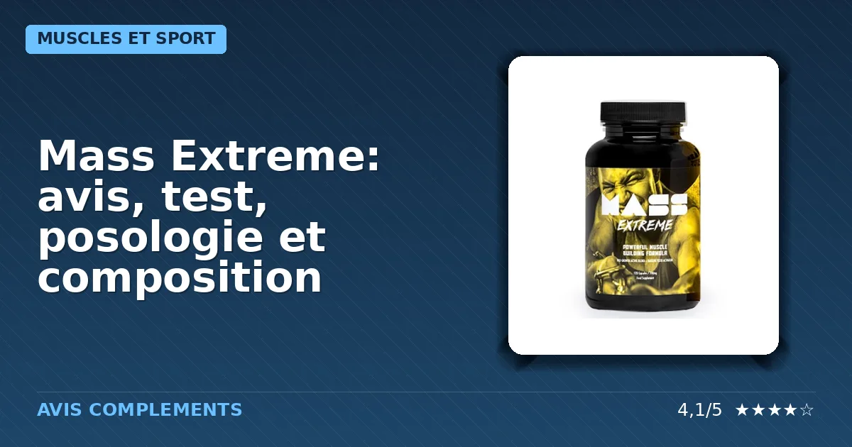 Packshot du complément alimentaire Mass Extreme destiné à la prise de masse musculaire