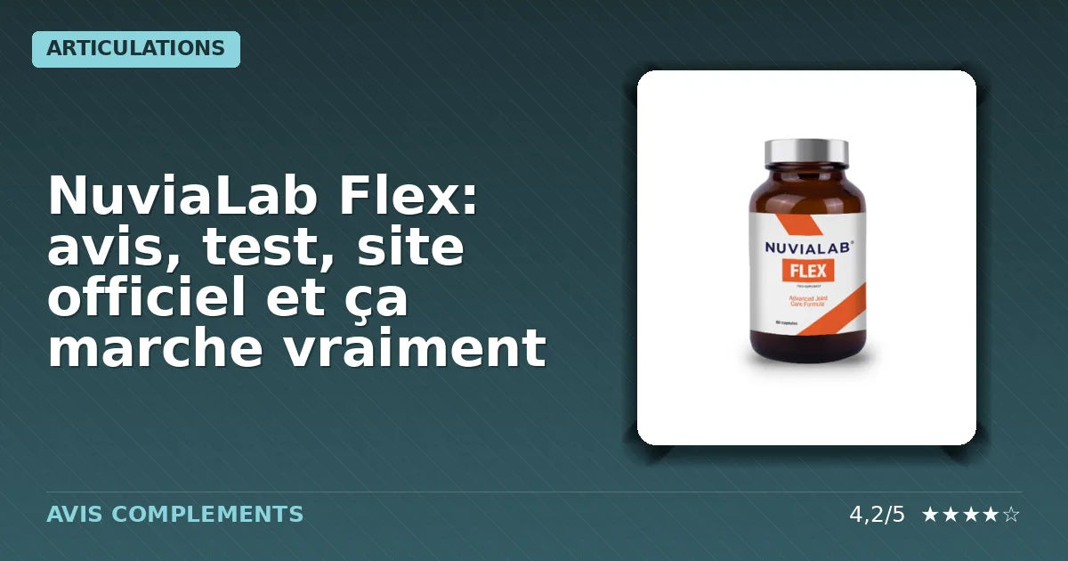 Boîte du complément alimentaire NuviaLab Flex