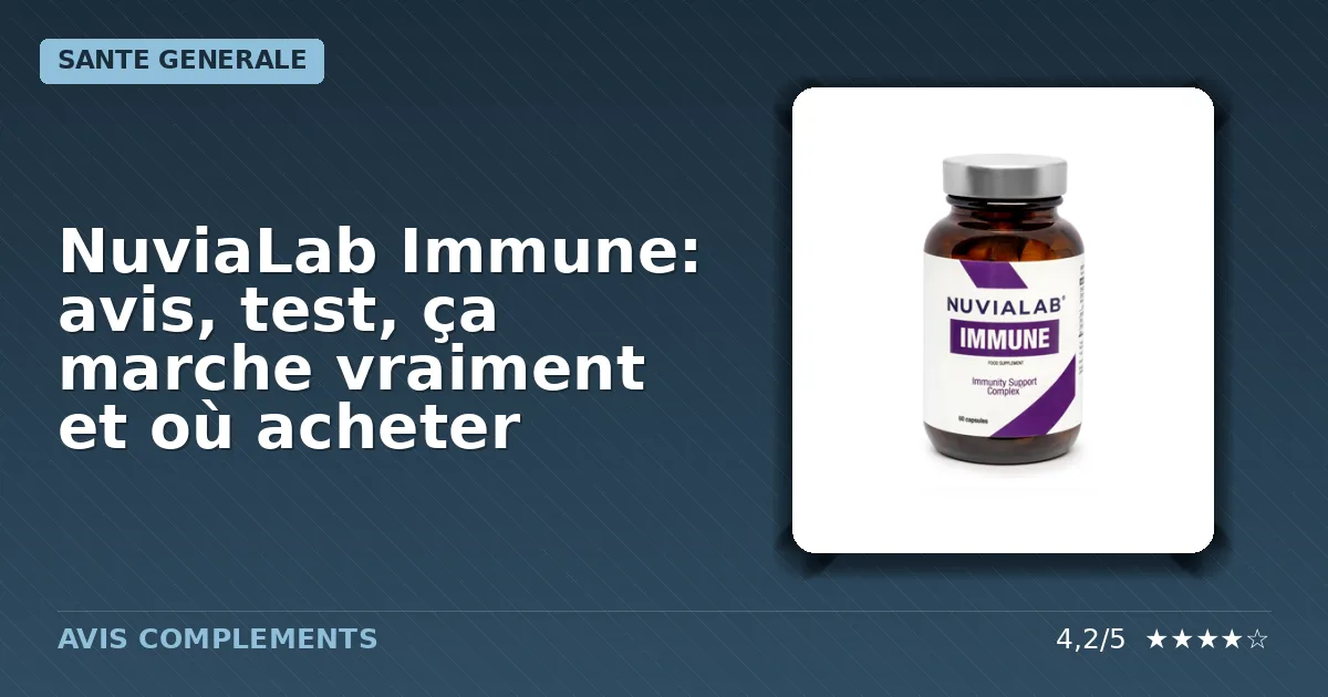 Boîte du complément alimentaire NuviaLab Immune