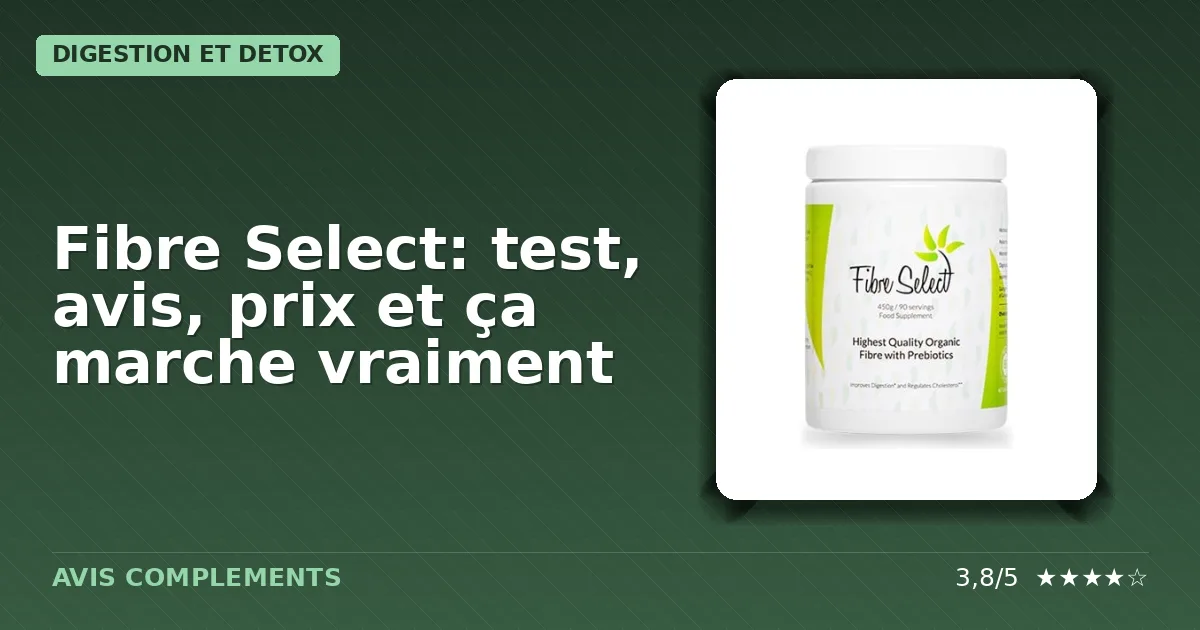 Paquet de poudre Fibre Select pour digestion