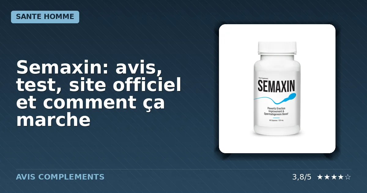 Boîte du complément alimentaire Semaxin