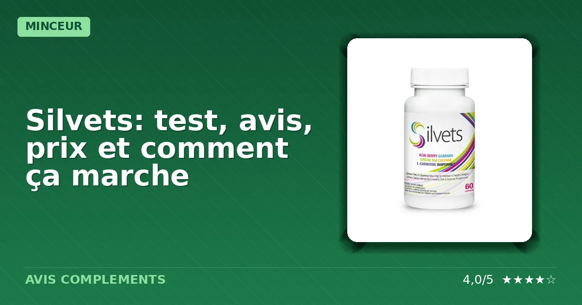 Packshot du complément minceur Silvets