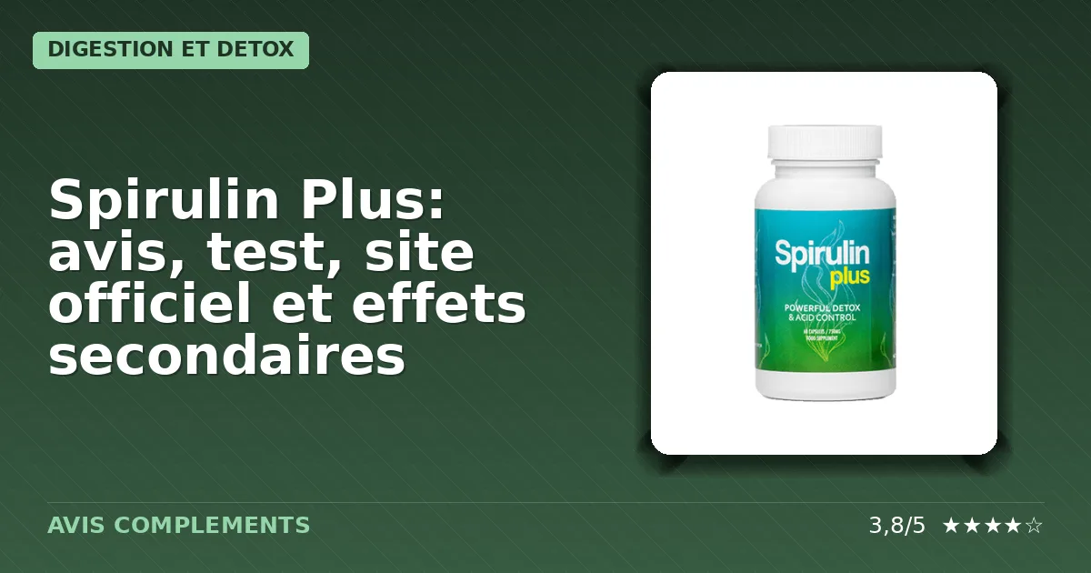Packshot du complément alimentaire Spirulin Plus avec packaging bleu